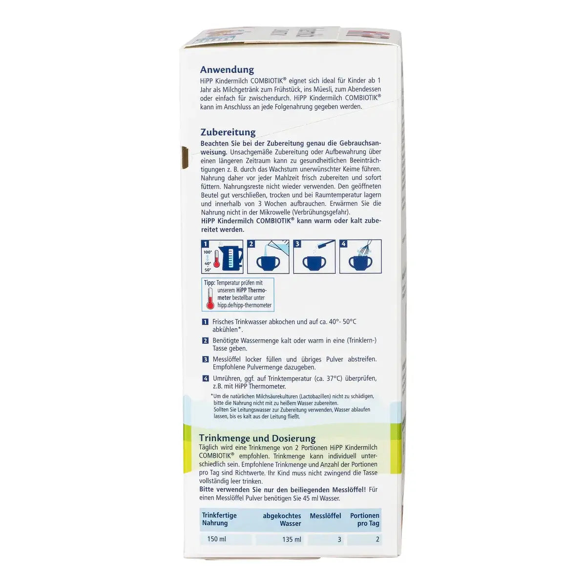 HiPP German Stage 4 Kindermilch Combiotic Baby Formula 600g