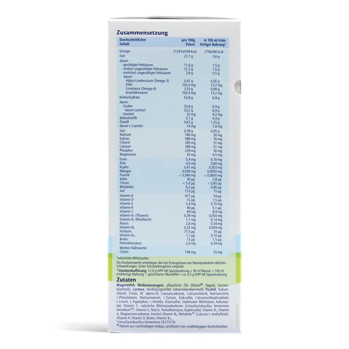 HiPP German Anti-Reflux (AR) Formula 600g