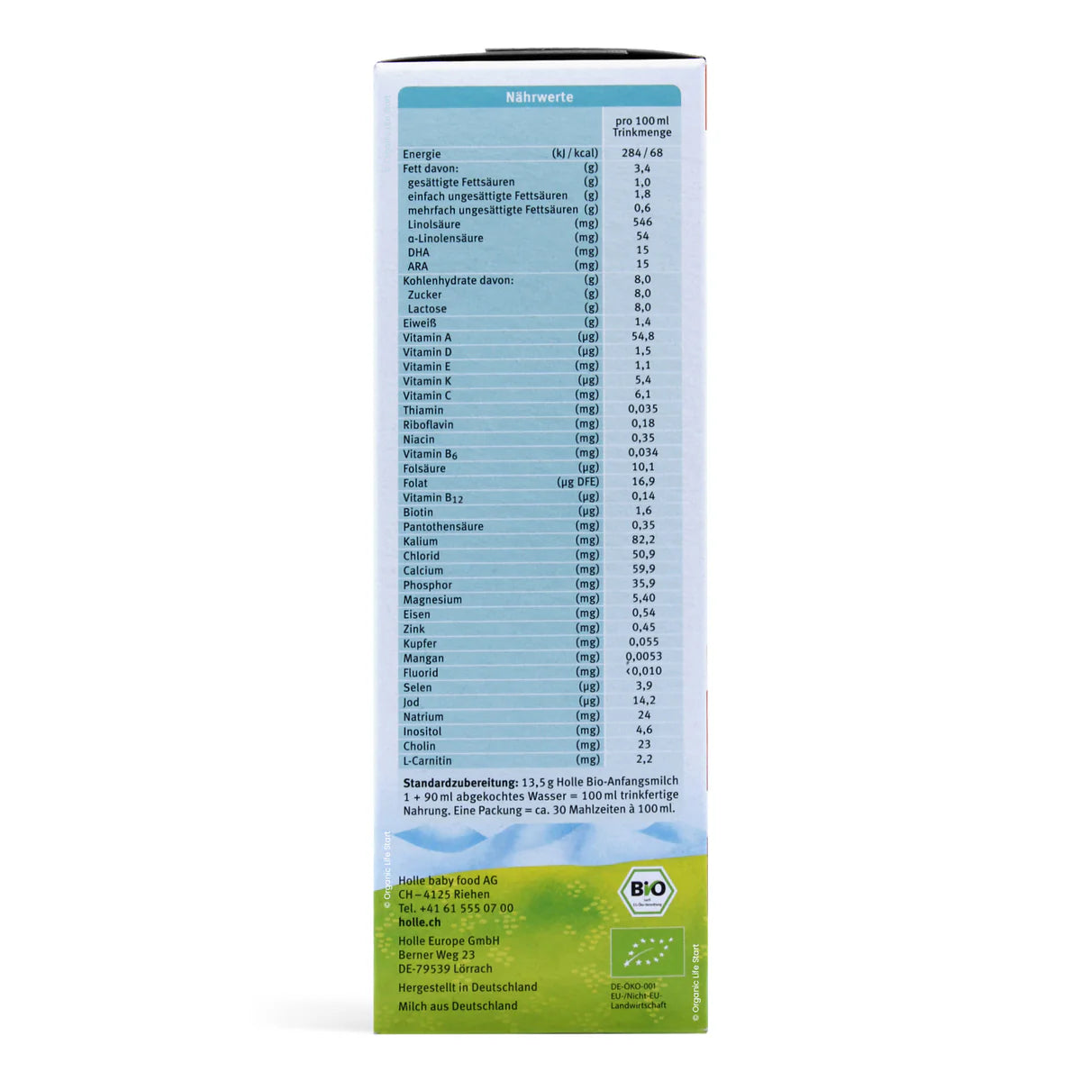 Holle Stage 1 Organic Infant Formula 400 g