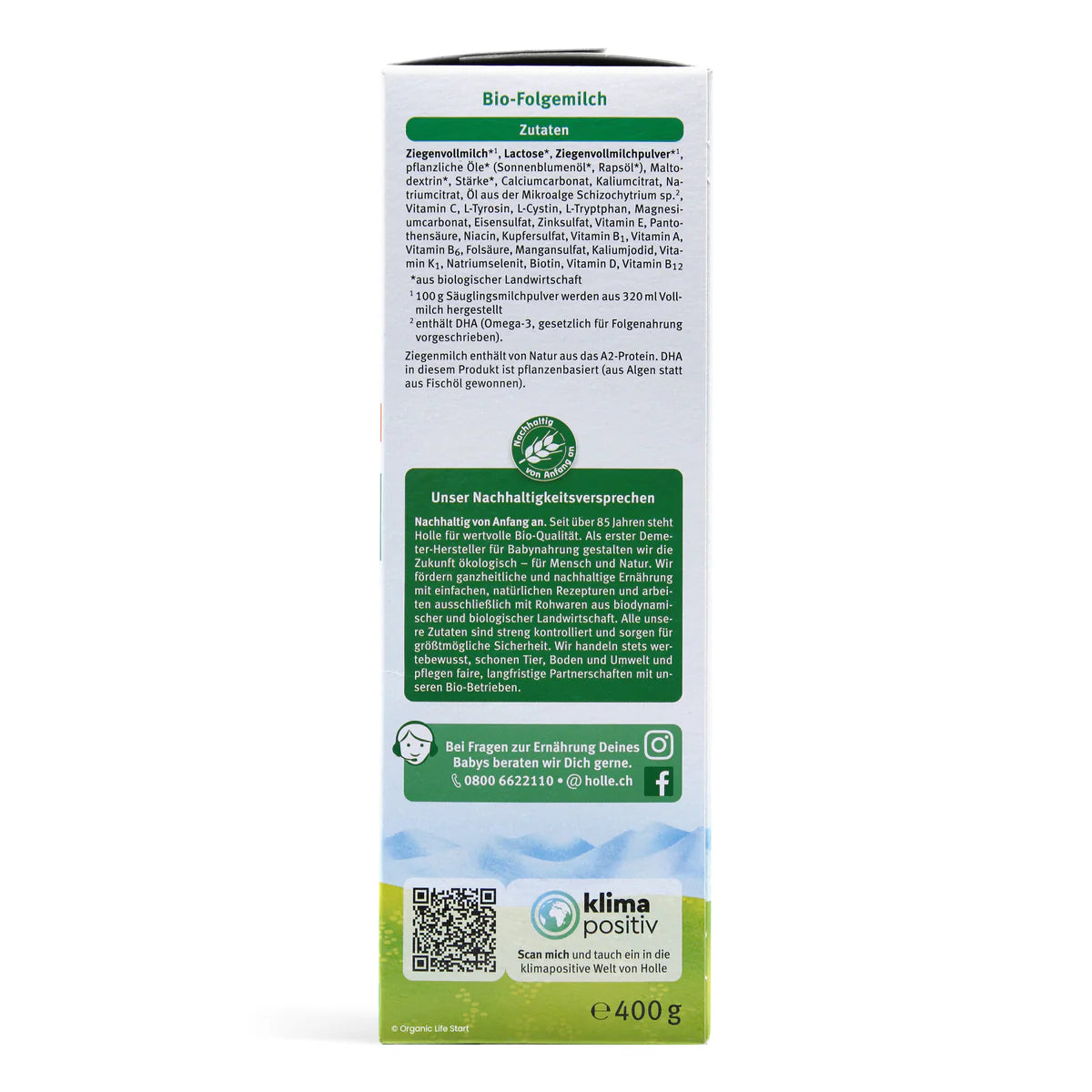 Holle Stage 4 Organic Growing Up Goat Milk Formula 400 g