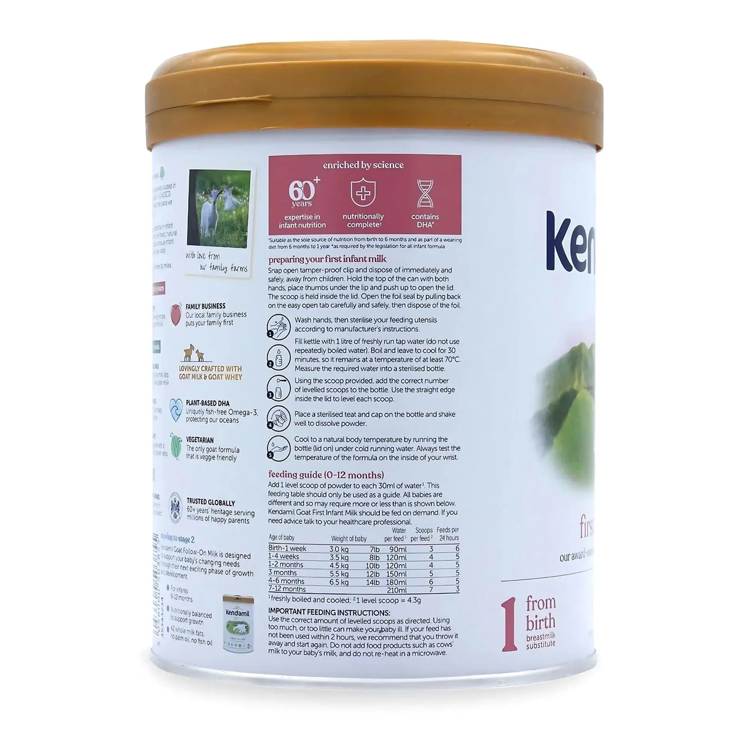 Kendamil Stage 1 Goat Milk Baby Formula 800g