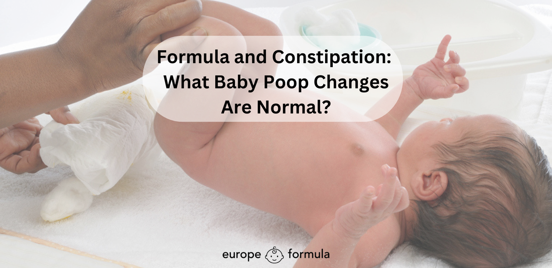 Baby formula bottle for parents learning about baby formula constipation and normal poop changes