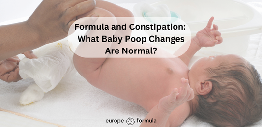 Baby formula bottle for parents learning about baby formula constipation and normal poop changes