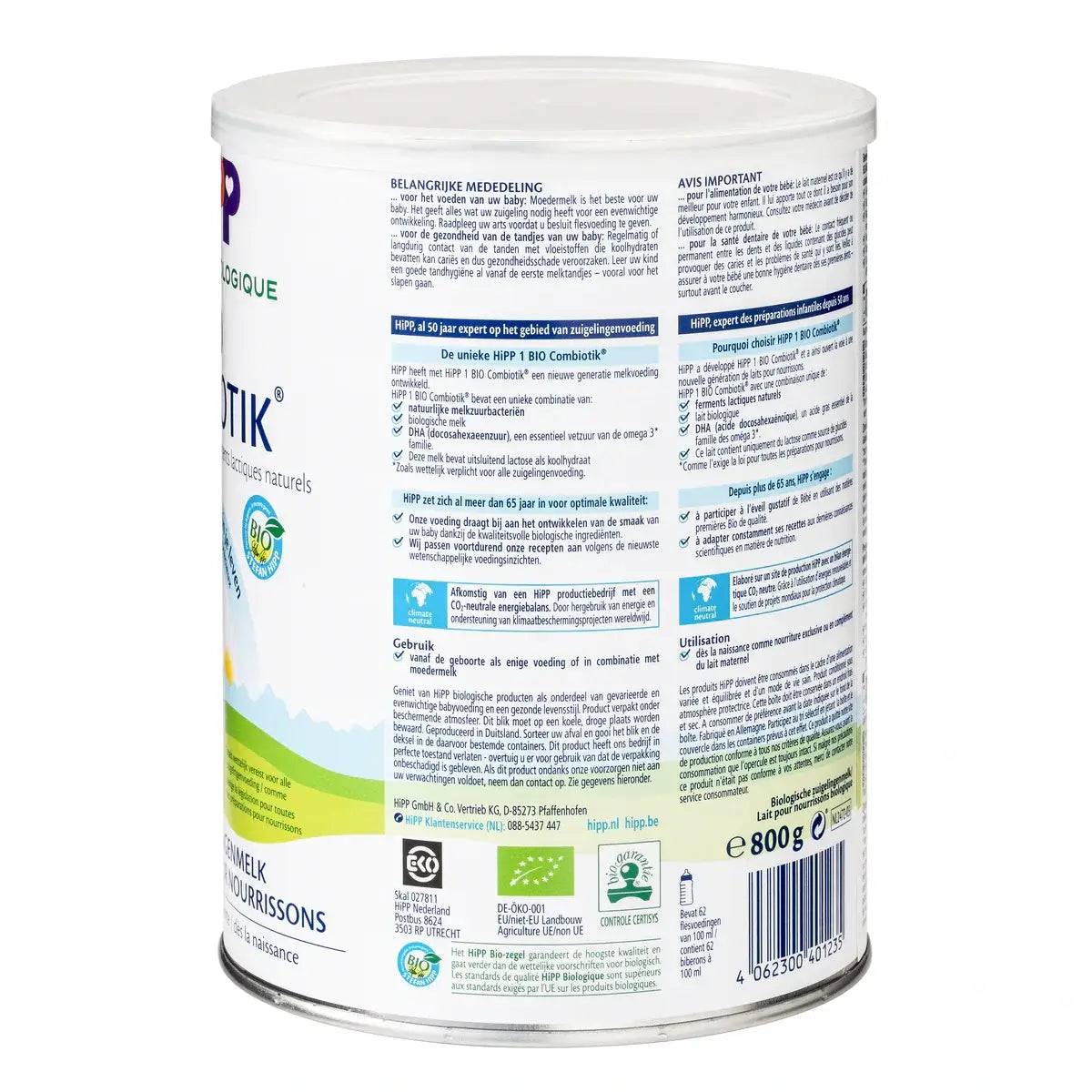 HiPP Dutch Stage 1 Organic Combiotic Baby Formula 350g