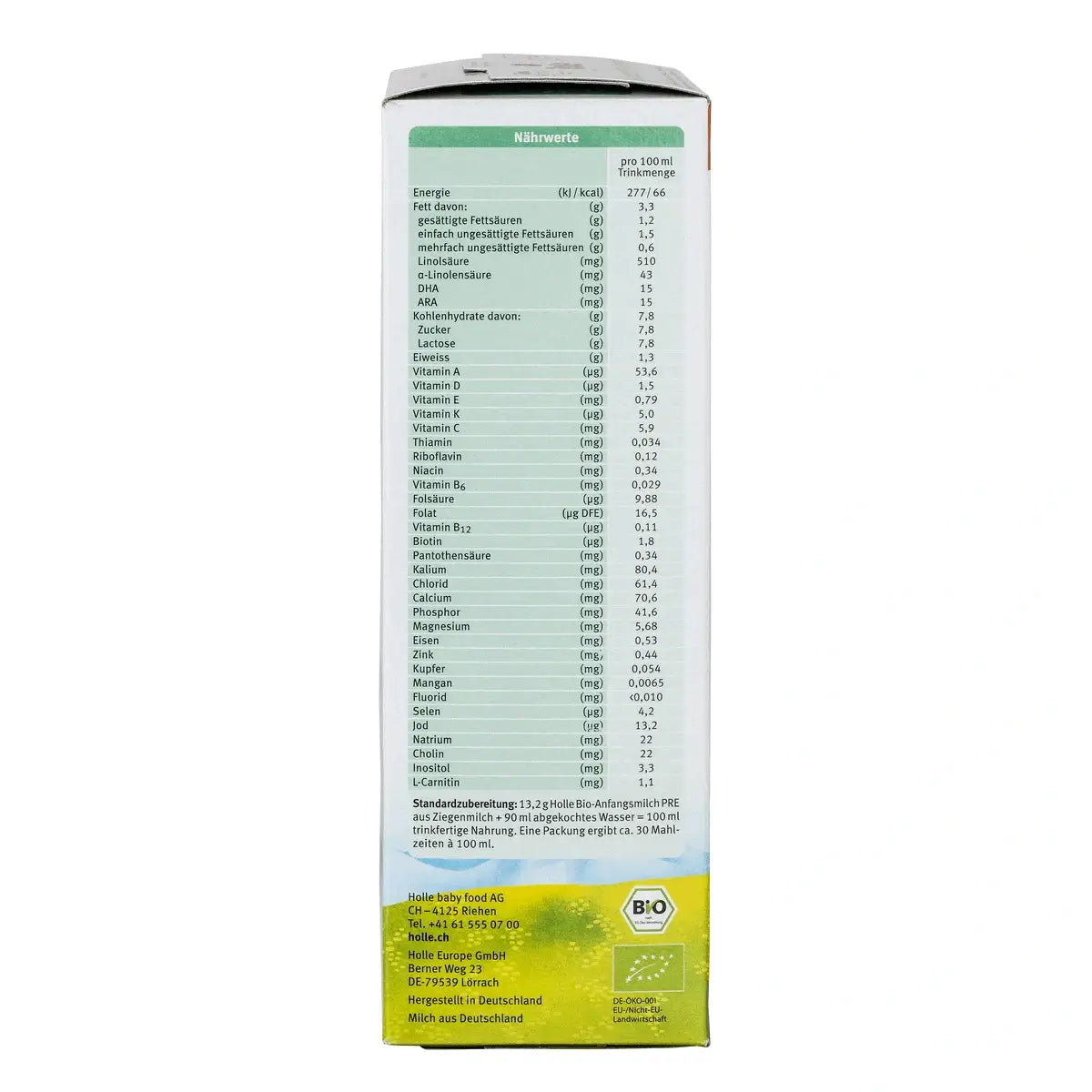 Holle Stage PRE Organic Goat Milk Baby Formula 400g