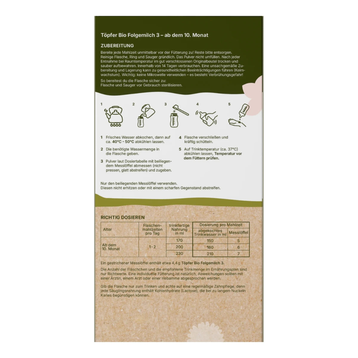 Topfer Stage 3 Lactana Organic Formula 600g