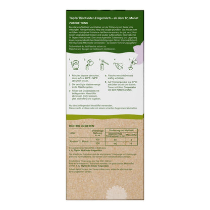 Topfer Lactana Organic Kinder-Folgemilch Formula 500g