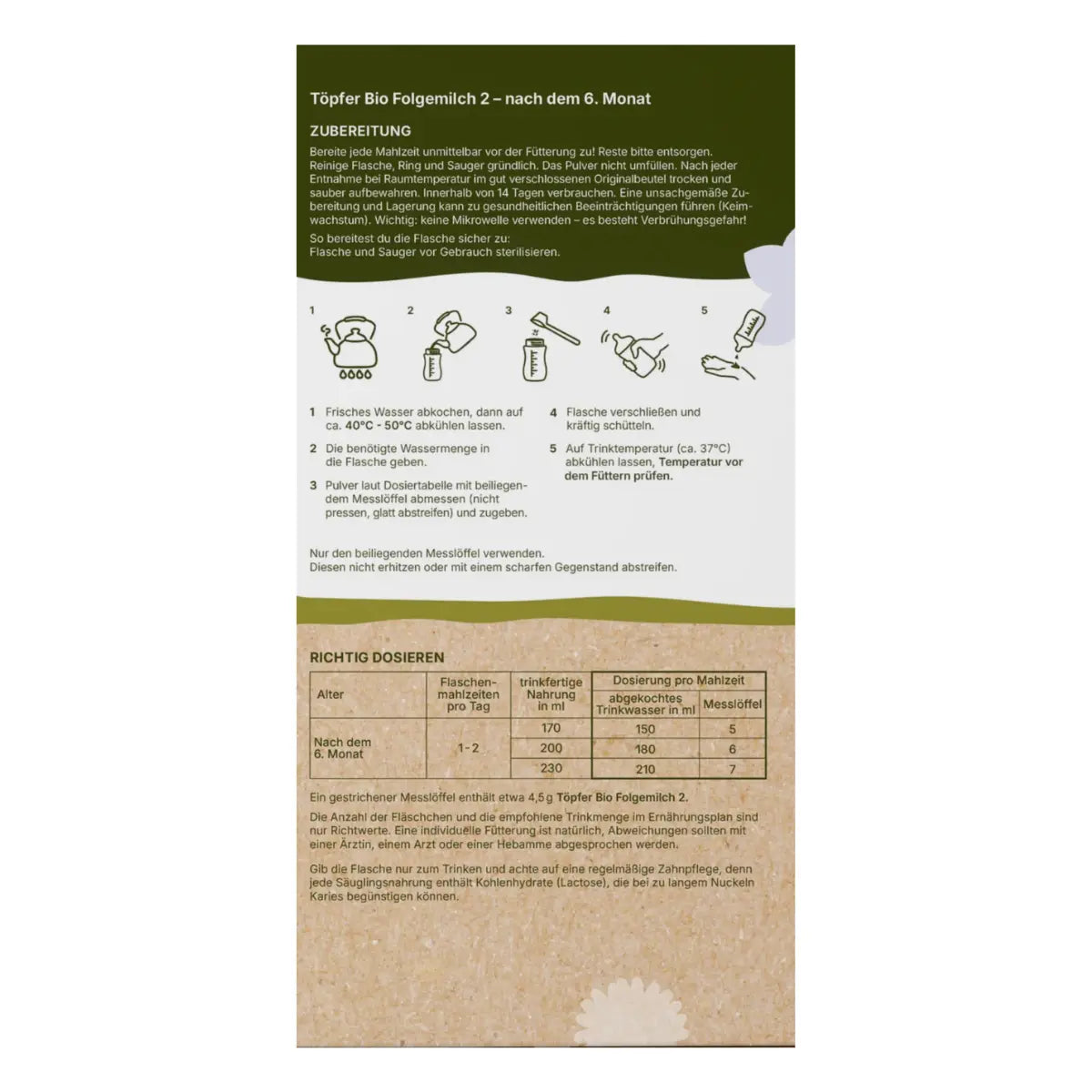 Topfer Stage 2 Lactana Organic Formula 600g