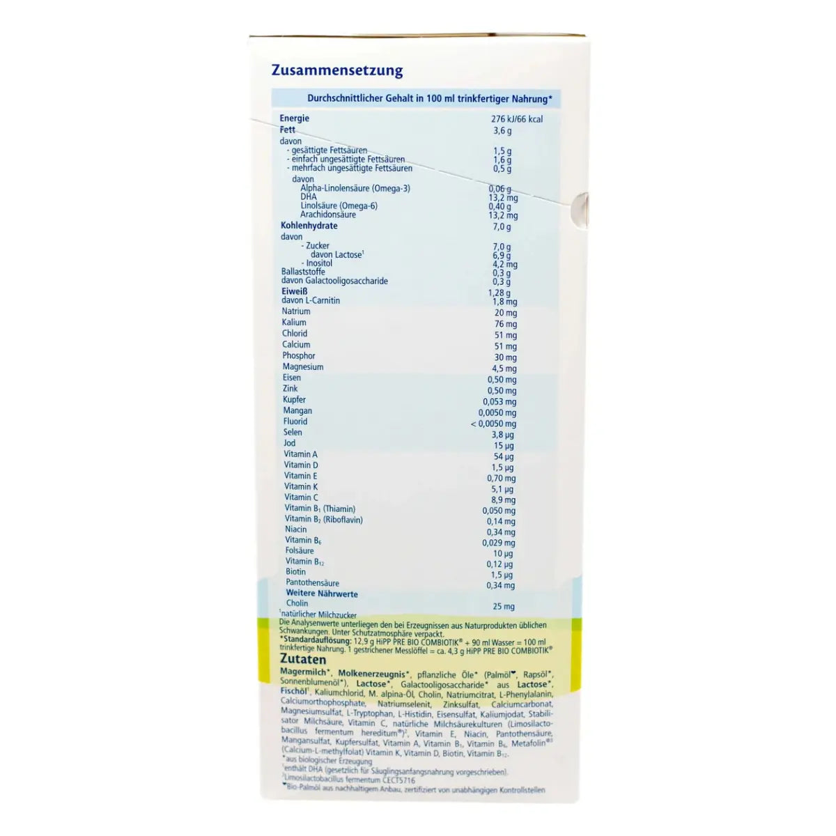 HiPP German Stage PRE Organic Combiotic Baby Formula 600g