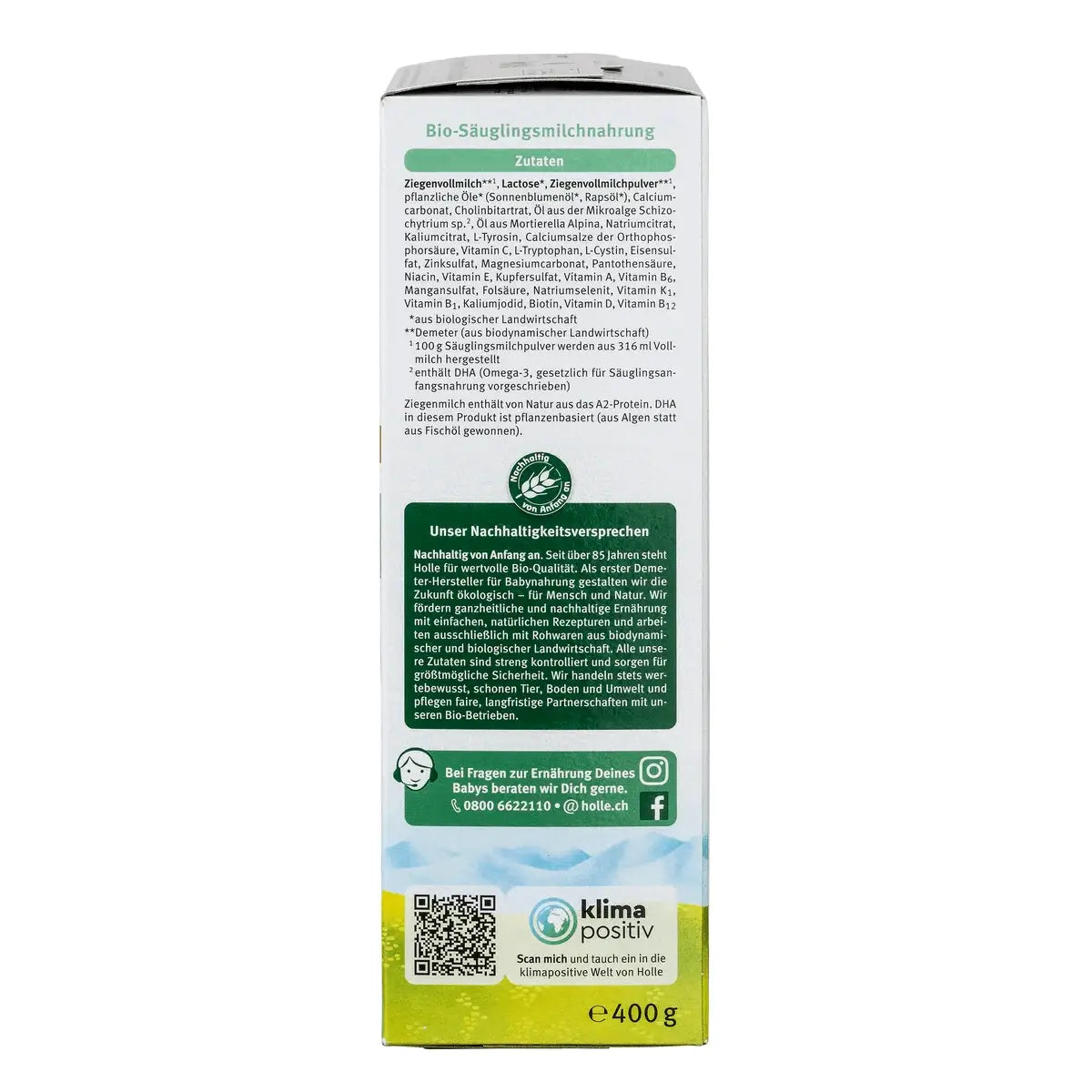 Holle Stage PRE Organic Goat Milk Baby Formula 400g