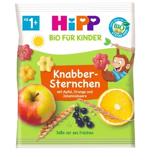 HiPP Organic Crispy Stars Apple, Orange, Blackcurrant snack 30 g
