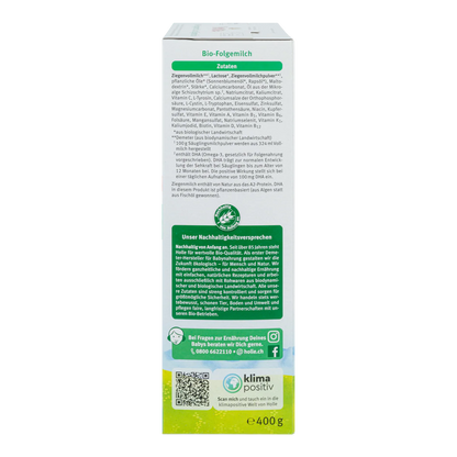 Holle Stage 2 Organic Goat Milk Baby Formula 400g