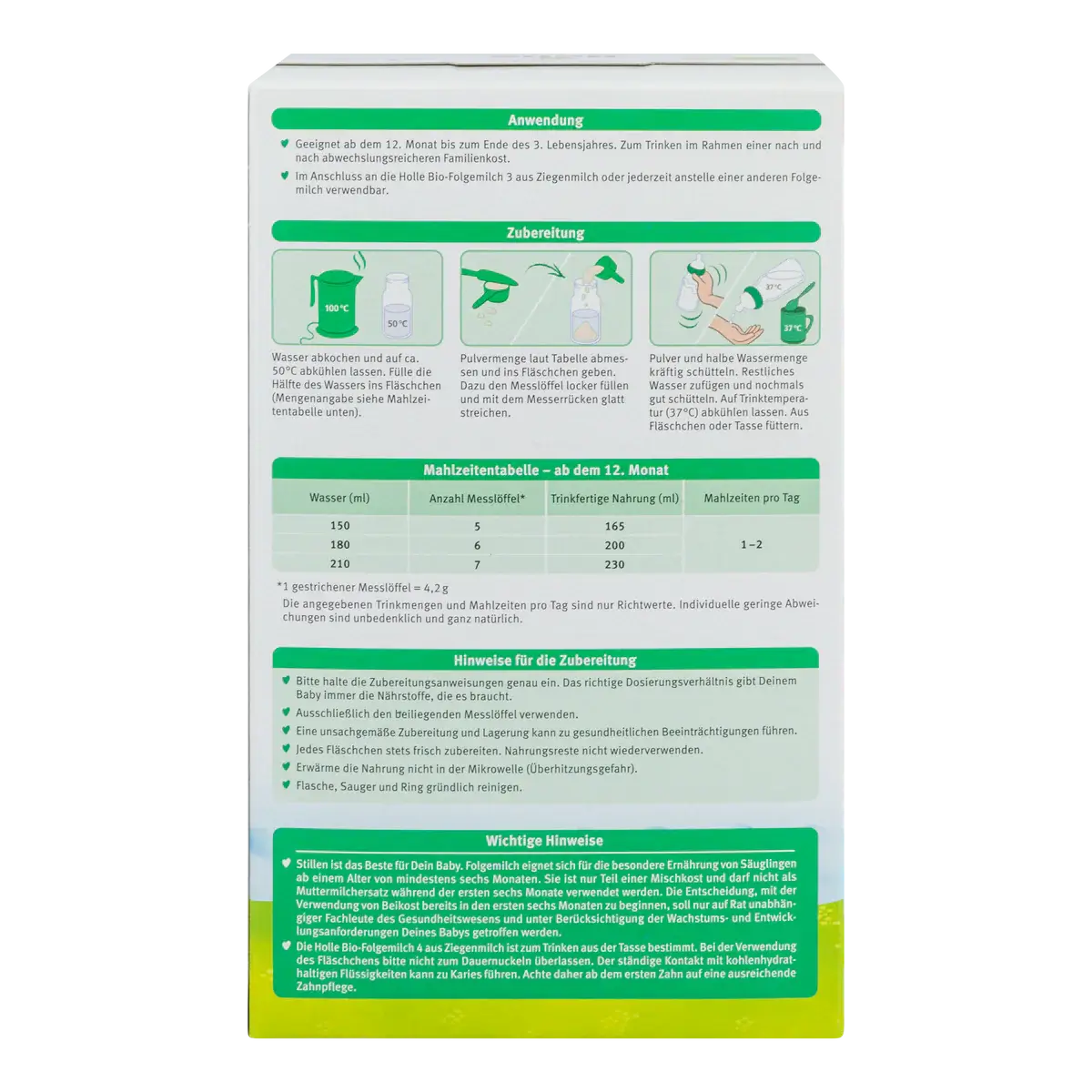 Holle Stage 4 Organic Goat Milk Baby Formula 400g