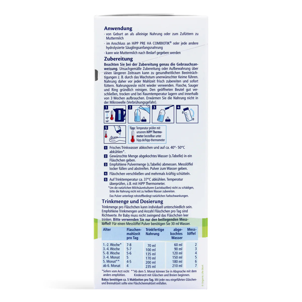 HiPP Stage 1 Hypoallergenic (HA) Organic Baby Formula 600g