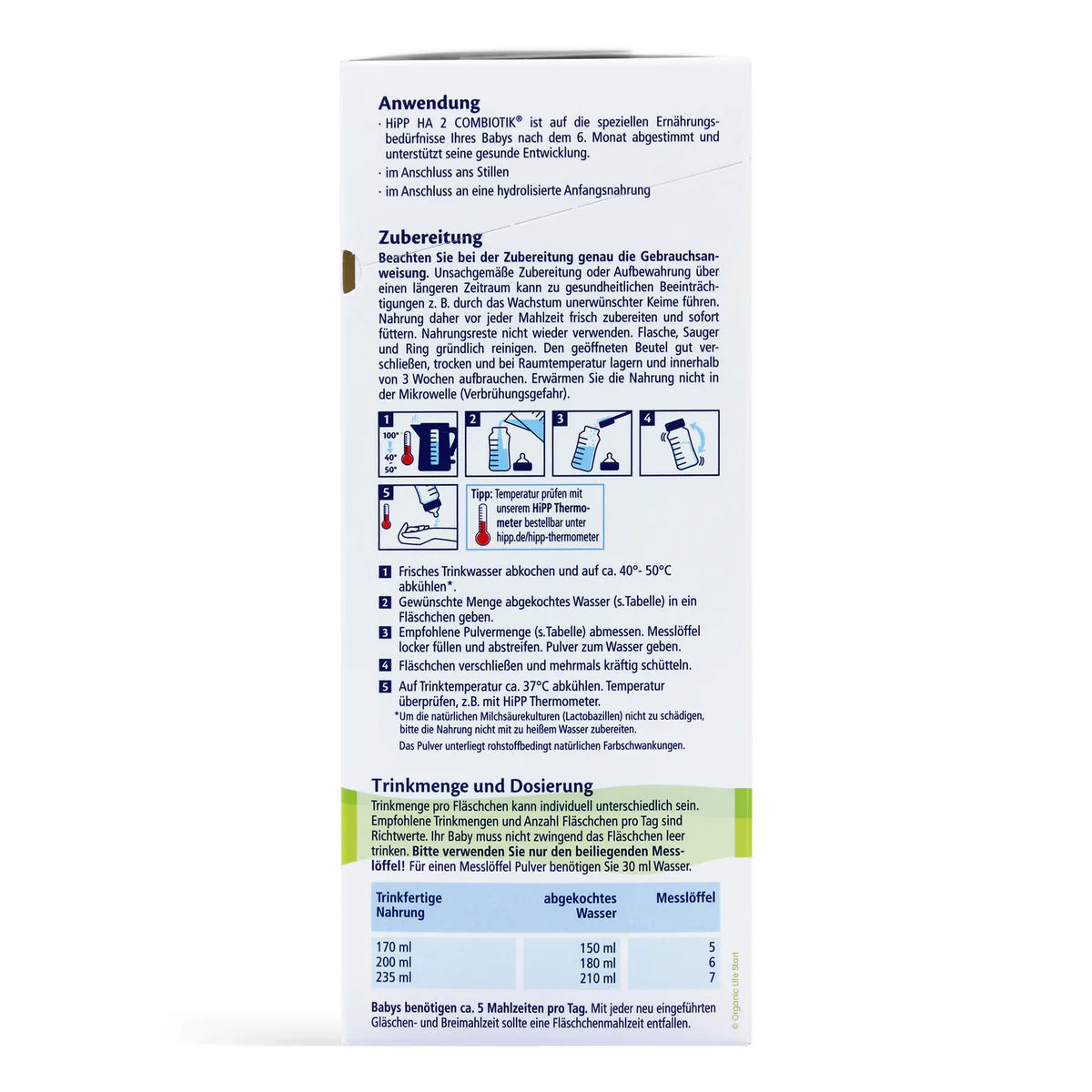HiPP Stage 2 Hypoallergenic (HA) Formula 600g