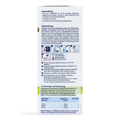 HiPP Stage 2 Hypoallergenic (HA) Formula 600g