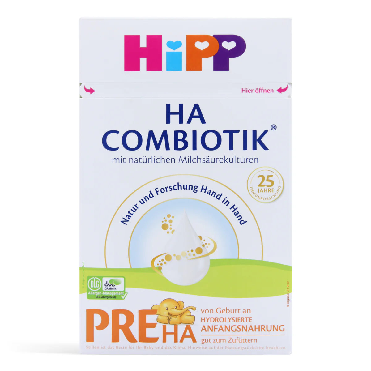 HiPP Stage PRE Hypoallergenic (HA) Organic Baby Formula 600g