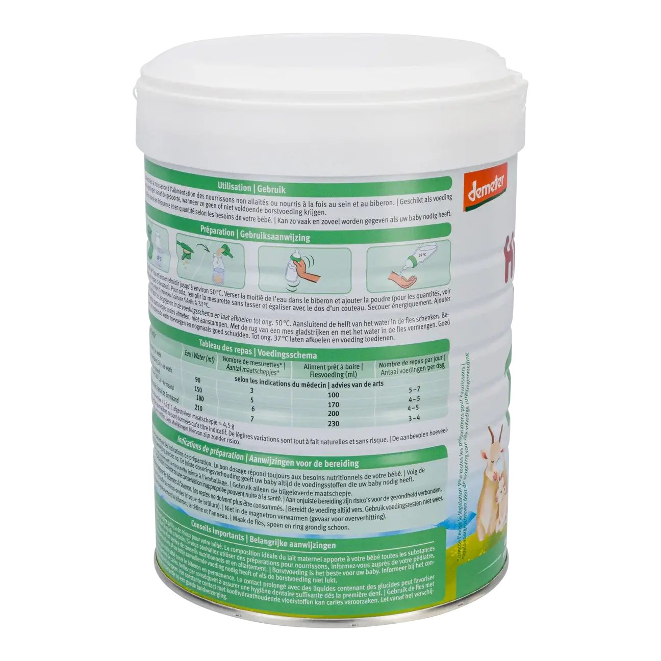 Holle Dutch Stage 1 Organic Goat Milk Baby Formula 800g