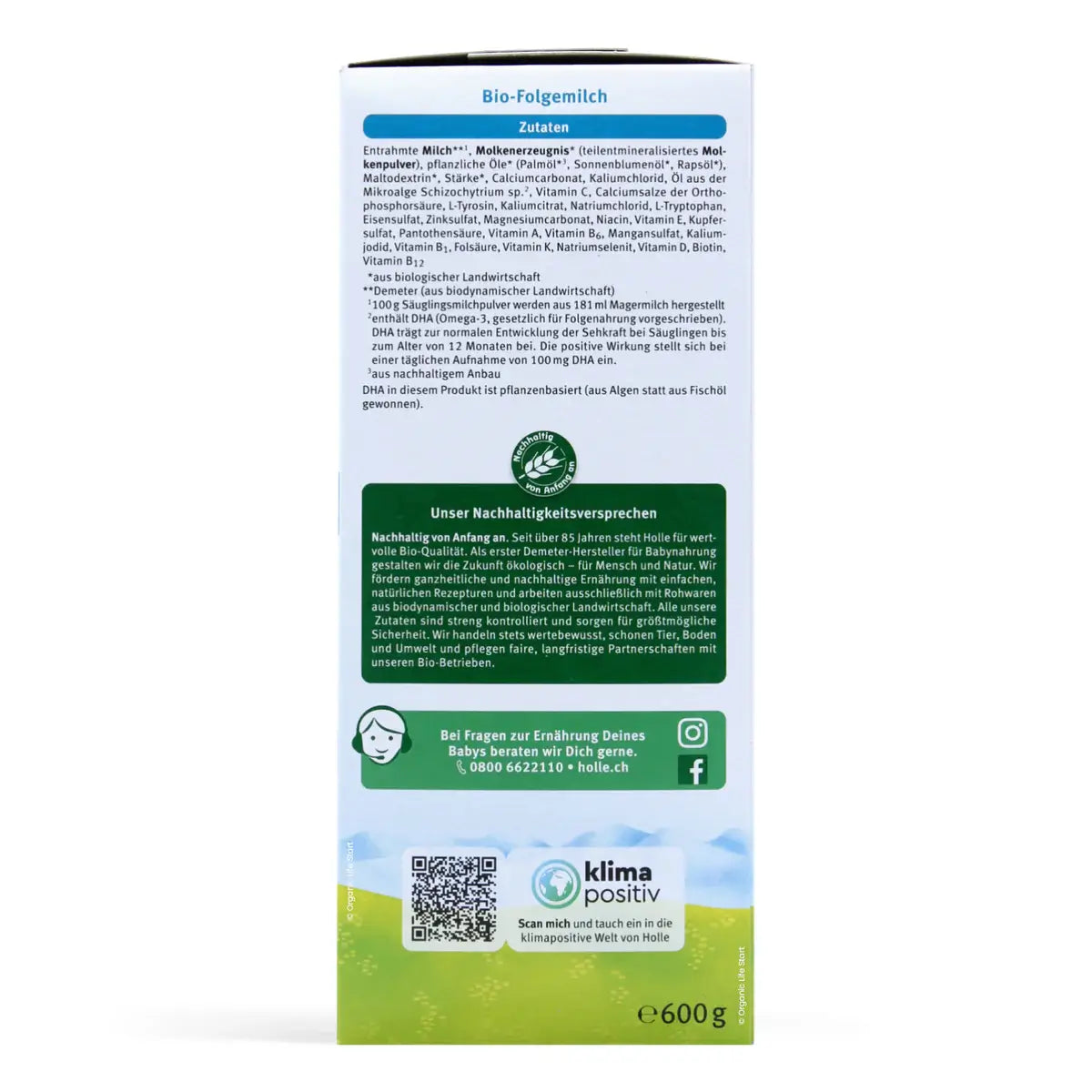 Holle Stage 3 Organic Baby Formula 600g