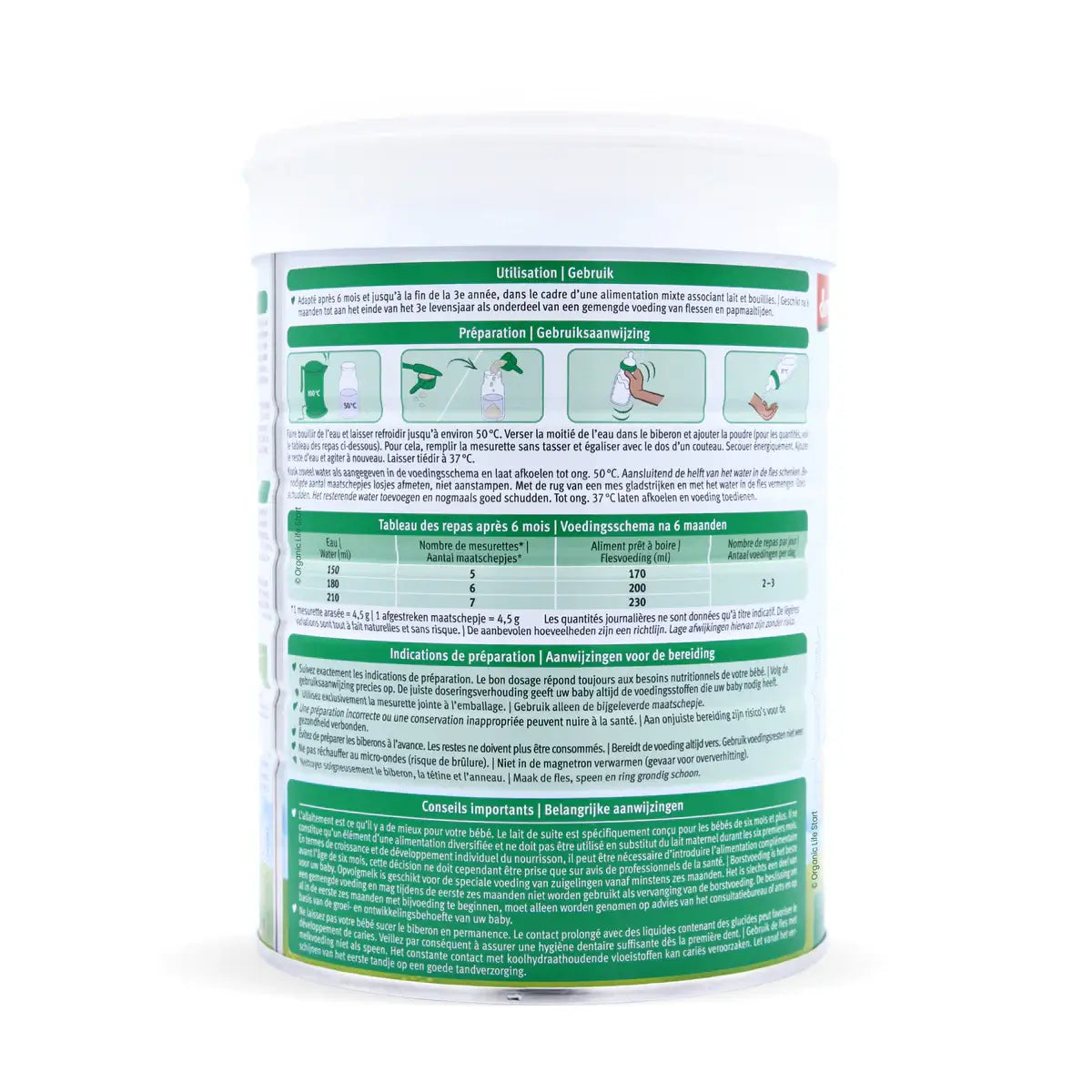 Holle Dutch Stage 2 Organic Goat Milk Baby Formula 800g