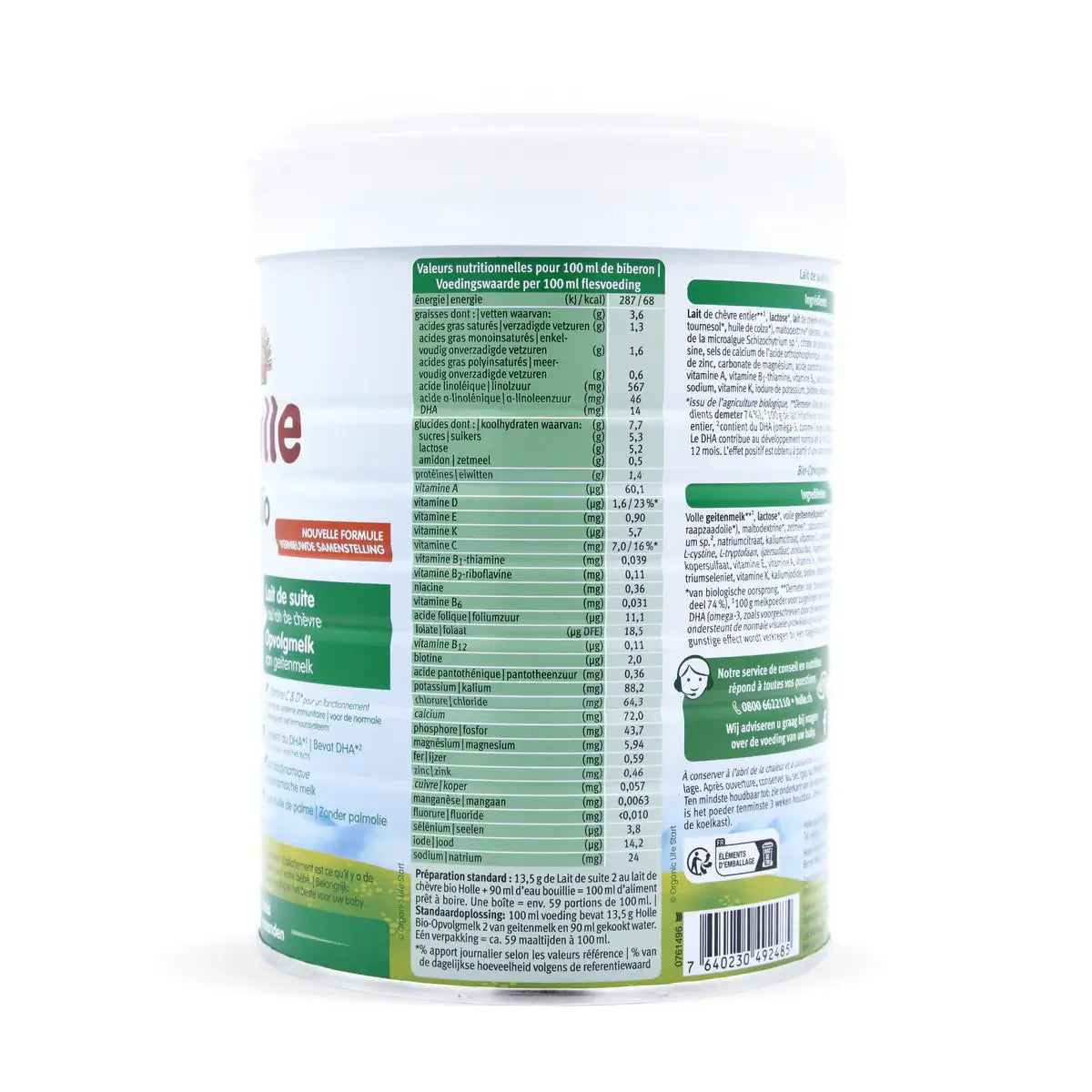 Holle Dutch Stage 2 Organic Goat Milk Baby Formula 800g