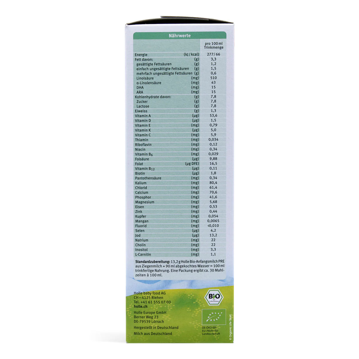 Holle Stage PRE Organic Goat Milk Formula 400 g