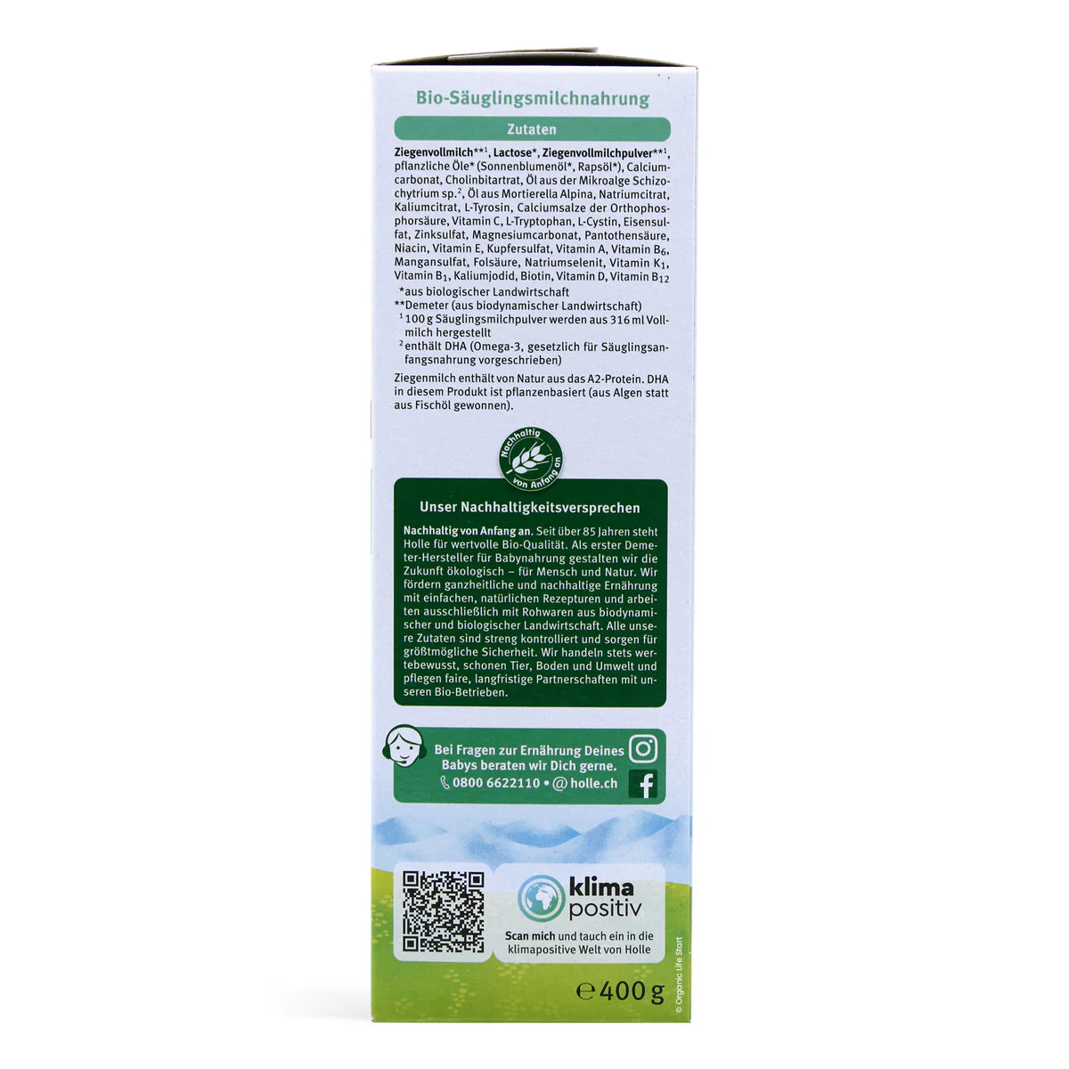 Holle Stage PRE Organic Goat Milk Formula 400 g