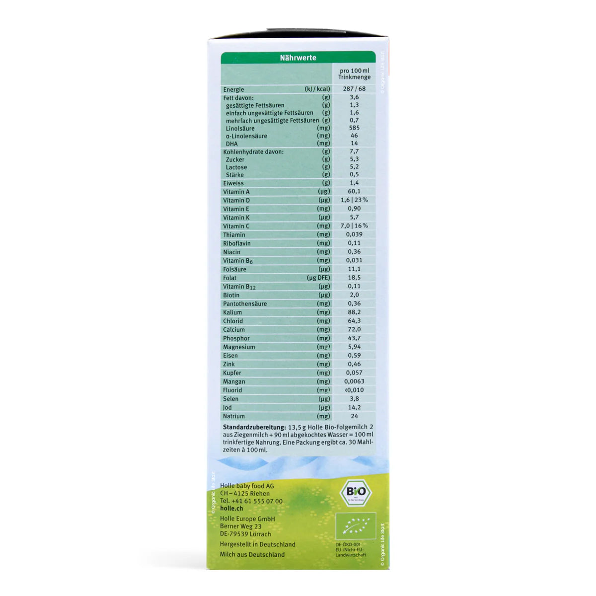 Holle Stage 2 Organic Infant Goat Milk Follow On Formula 400 g