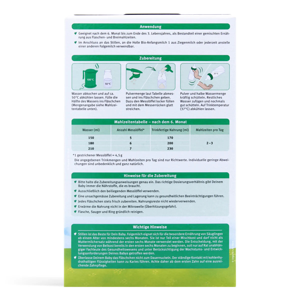 Holle Stage 2 Organic Infant Goat Milk Follow On Formula 400 g