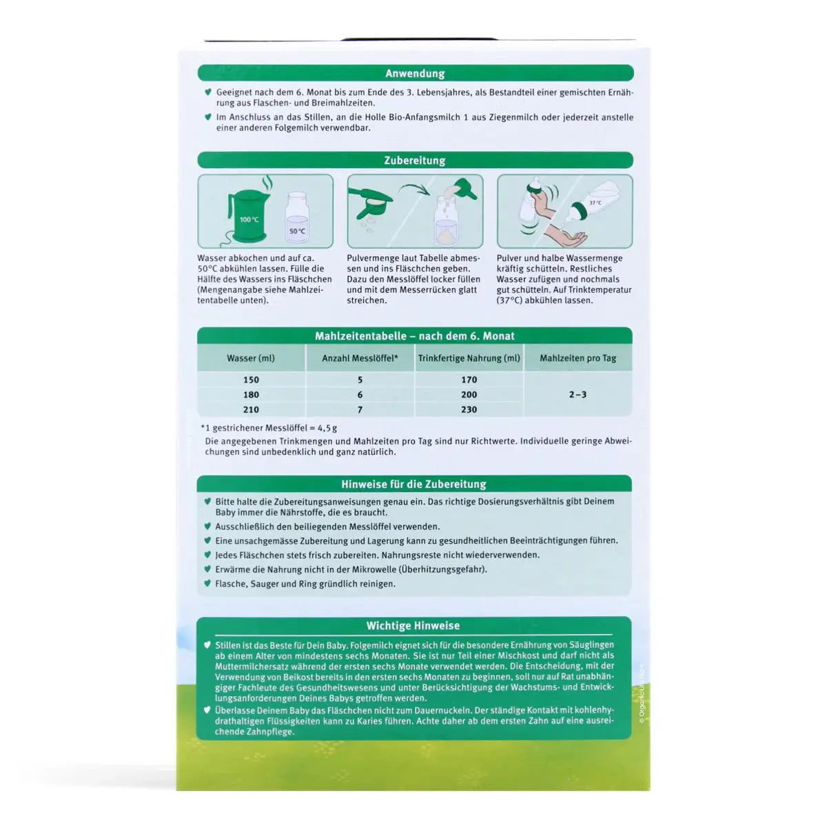 Holle Stage 2 Organic Goat Milk Baby Formula 400g