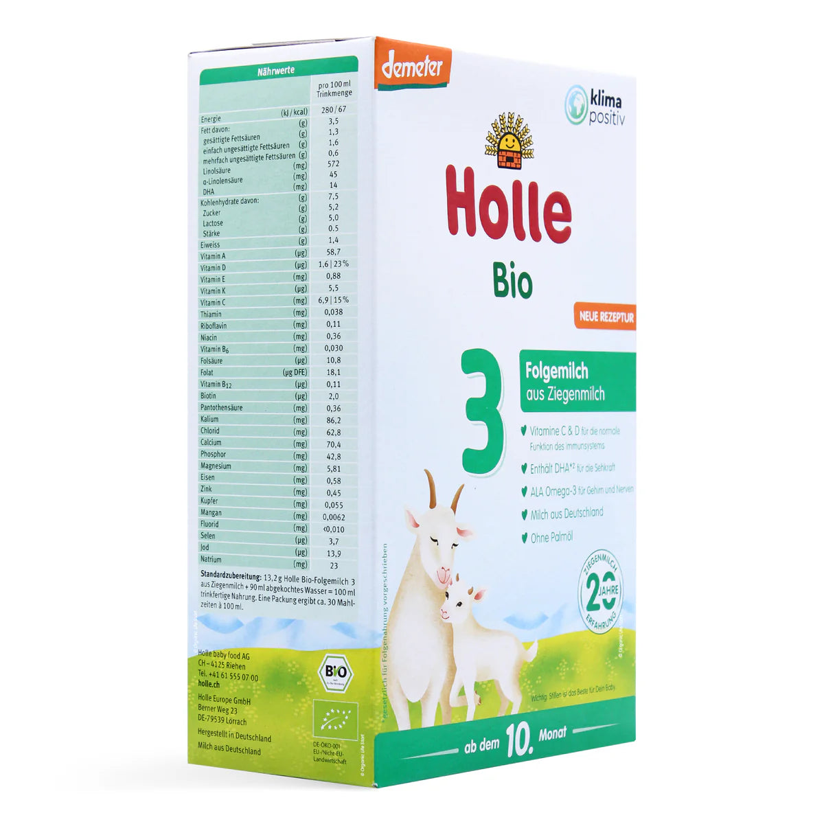 Holle Stage 3 Organic Infant Goat Milk Follow On Formula 400 g