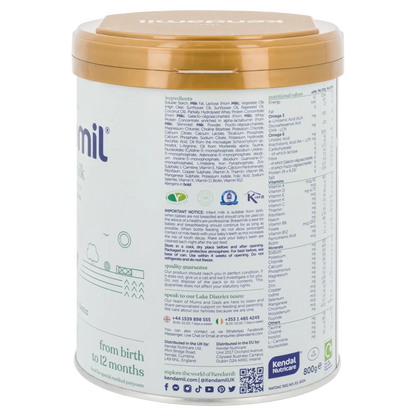 Kendamil Comfort Milk Baby Formula from Birth 800g
