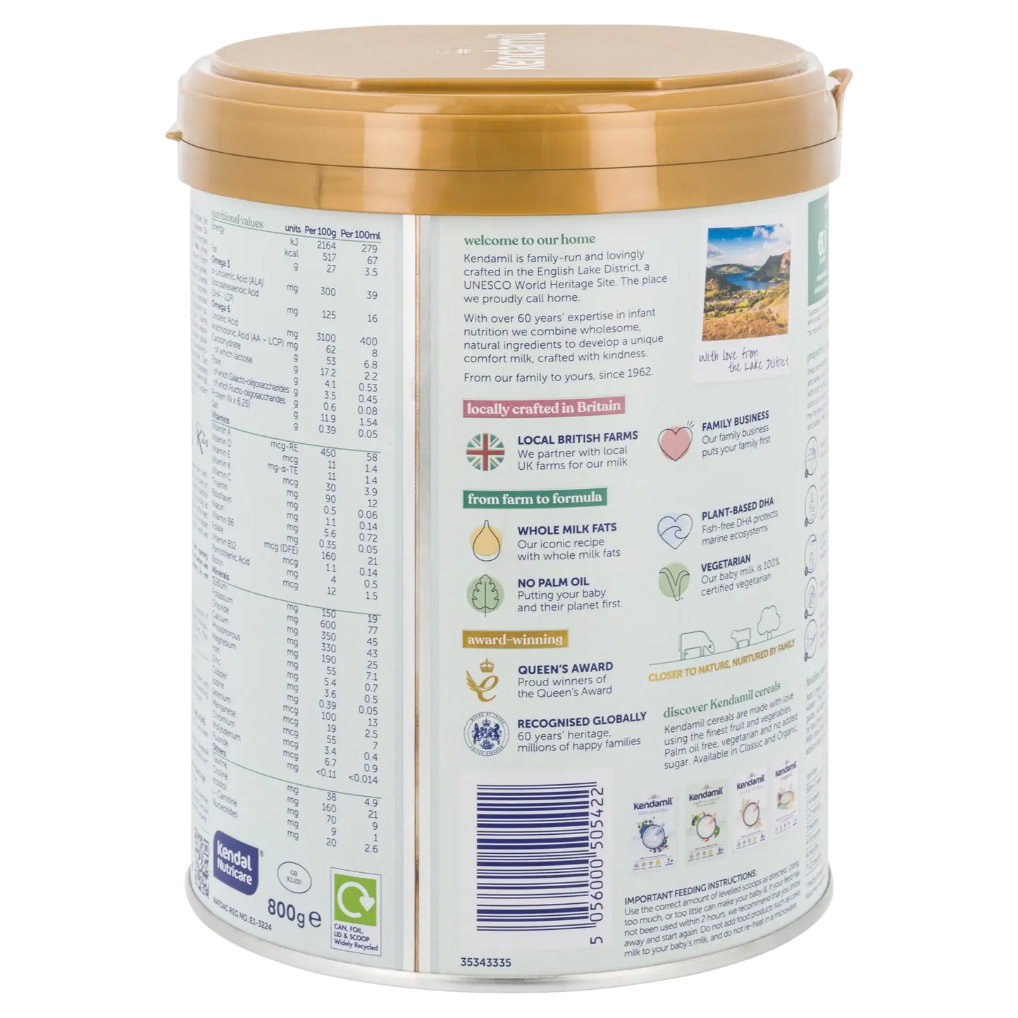 Kendamil Comfort Baby Formula from Birth 800g