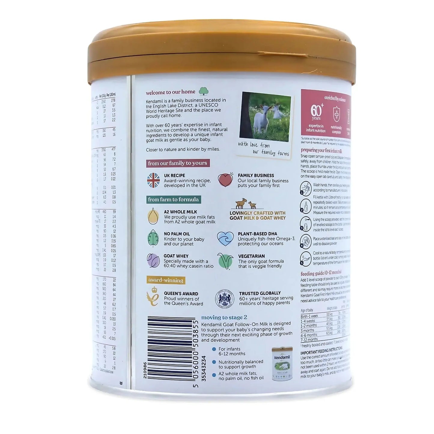 Kendamil Stage 1 Goat Milk Baby Formula 800g