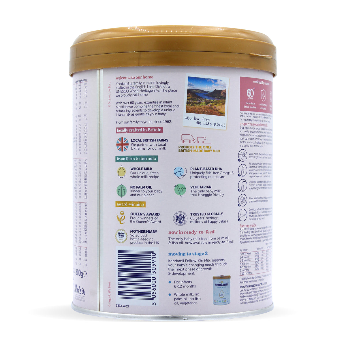 Kendamil UK Stage 1 Classic Baby Formula 800g