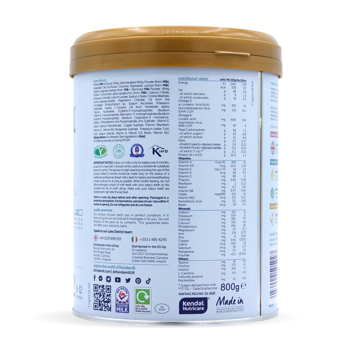 Kendamil UK Stage 2 Classic Baby Formula 800g