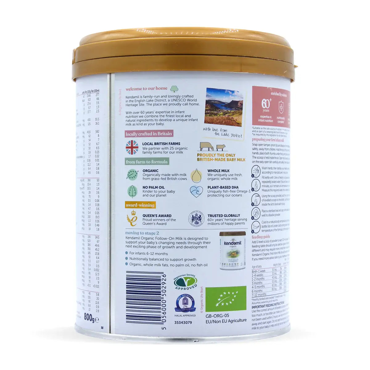 Kendamil Stage 1 Bio Nature Organic Baby Formula 800g