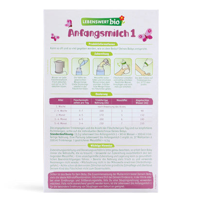 Lebenswert Bio Stage 1 Organic Formula 500g