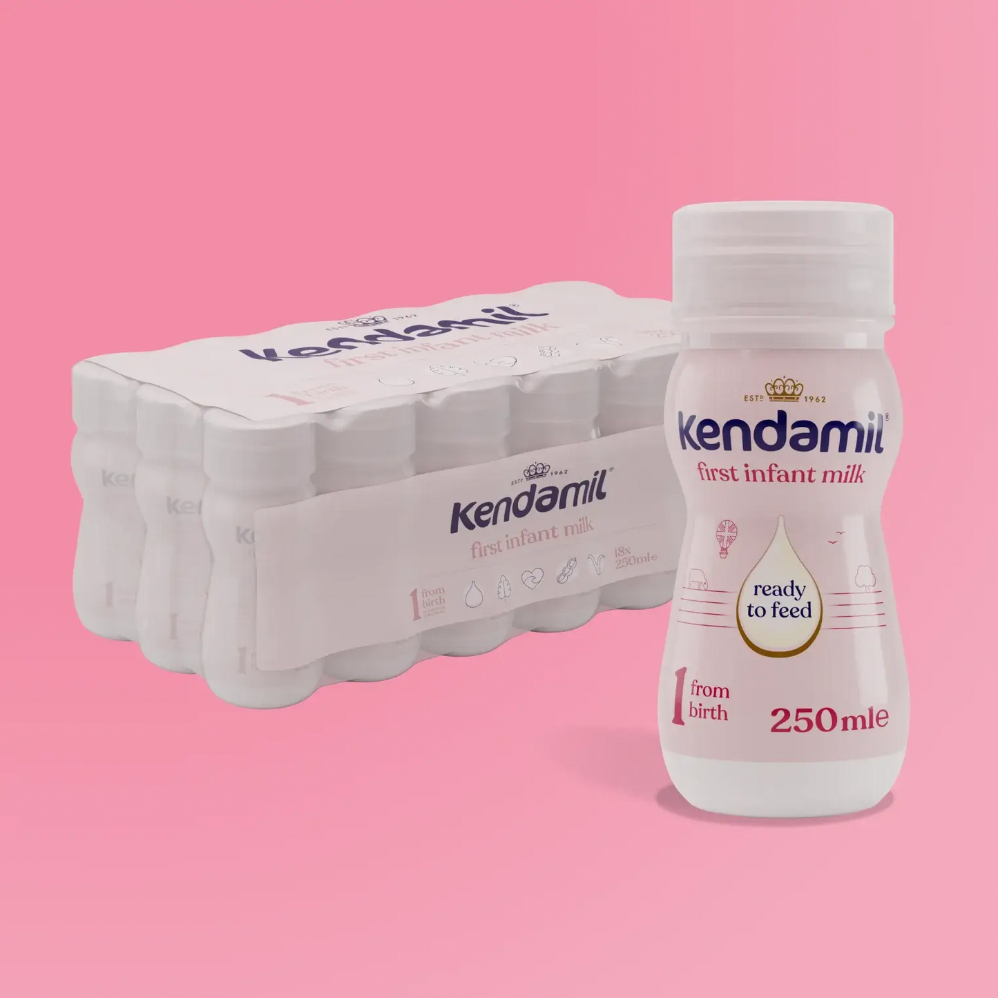 Kendamil Stage 1 Ready to Feed Baby Formula 250ml (18 PACK)