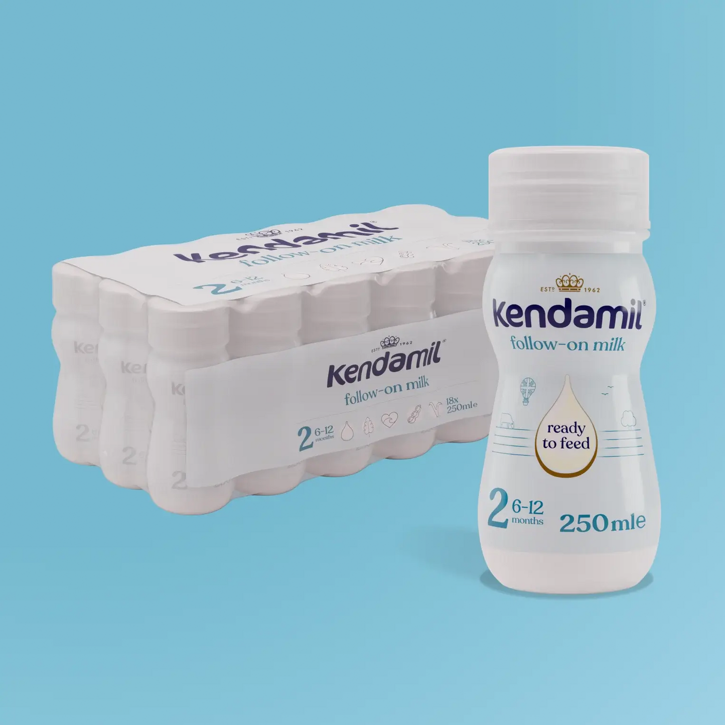 Kendamil Stage 2 Ready to Feed Baby Formula 250ml (18 PACK)