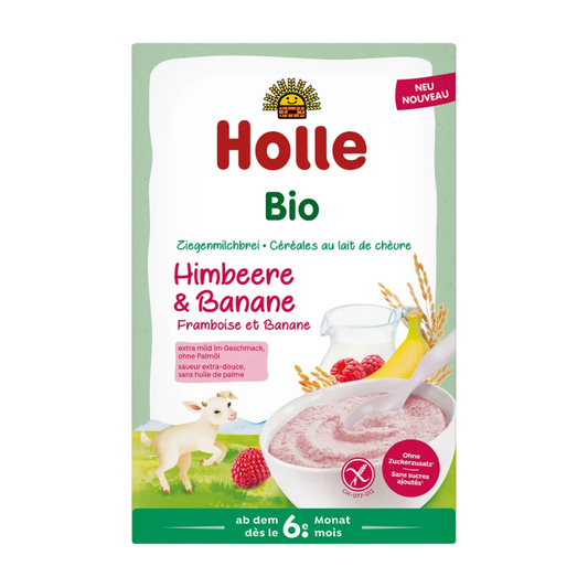 Holle Organic Rice Raspberry & Banana Goat Milk Cereal 250 g