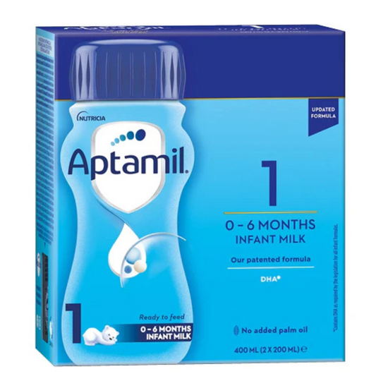 Aptamil 1 Ready To Drink Infant Baby Milk 400 ml (2 x 200 ml)