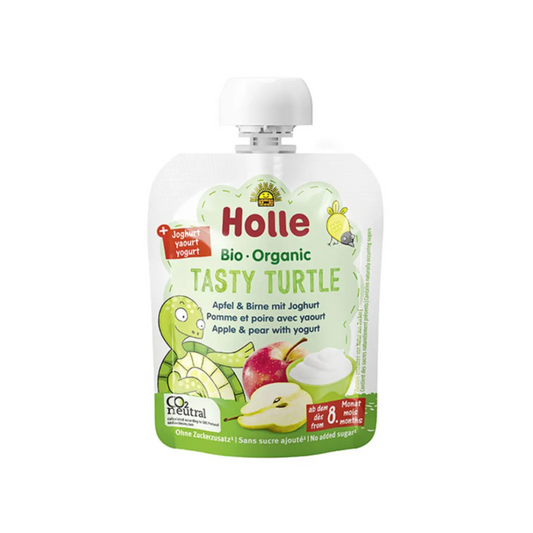 Holle Organic Apple and Pear with Yogurt Puree "Tasty Turtle" 85 g