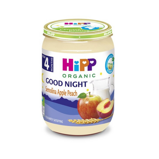 HiPP Organic Goodnight Semolina Apple Peach Puree 190 g