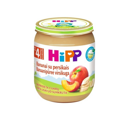 HiPP Organic Banana and Peach Puree 125 g