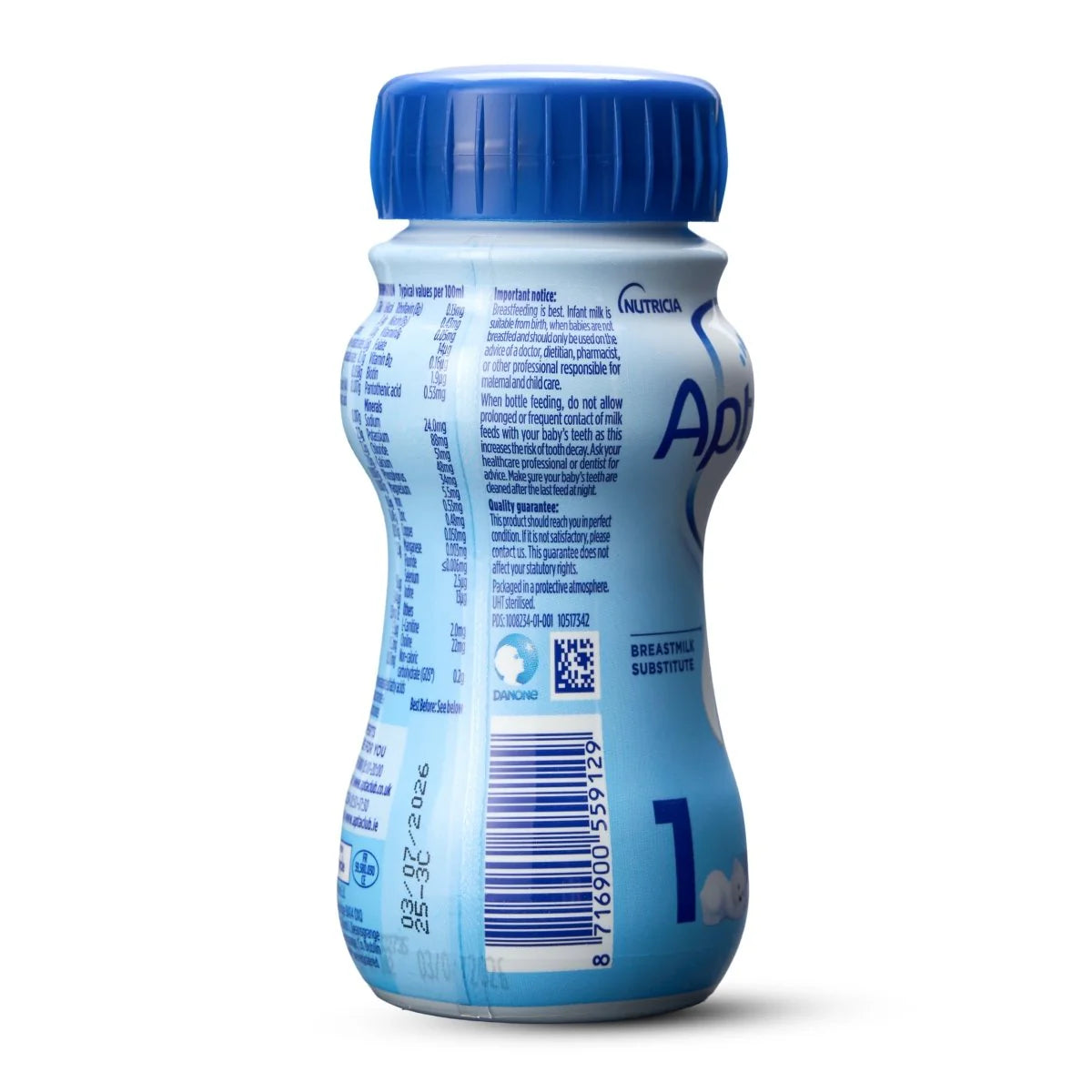 Aptamil Stage 1 Ready to Feed Baby Formula 400ml (2 x 200ml)