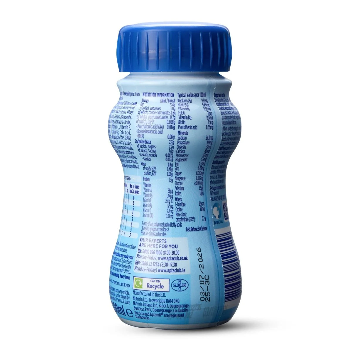 Aptamil Stage 1 Ready to Feed Baby Formula 400ml (2 x 200ml)