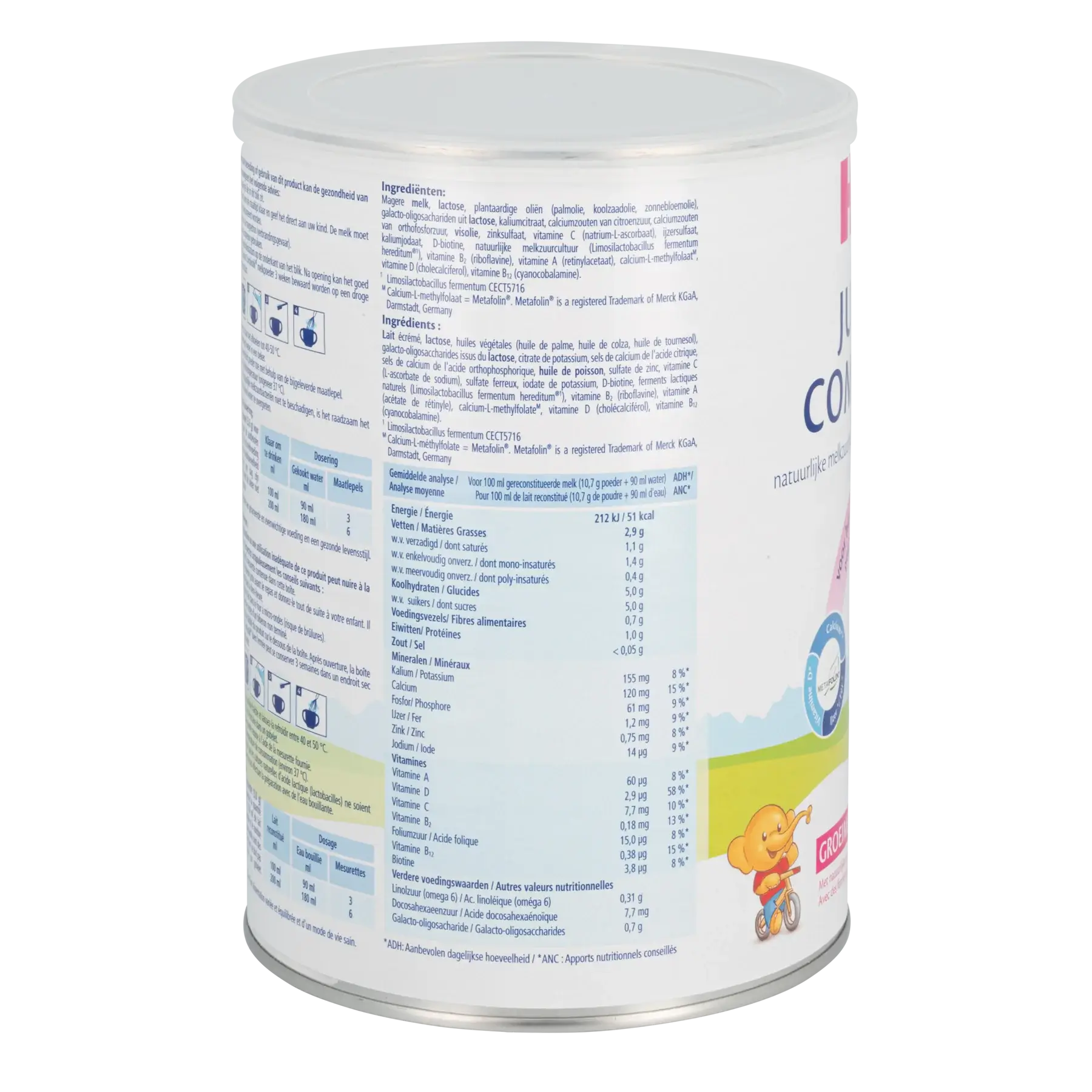 HiPP Dutch - Stage 4 baby formula ingredients and nutrition label