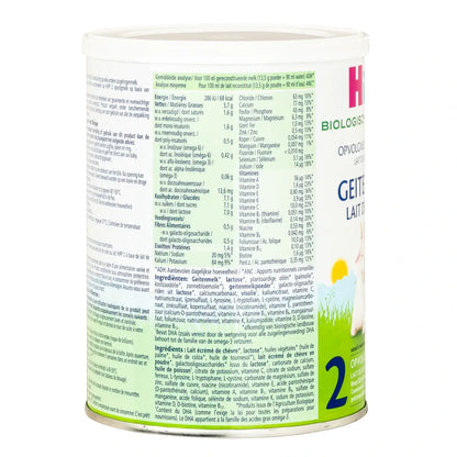 HiPP Dutch Goat Milk Stage 2 ingredients and nutrition label
