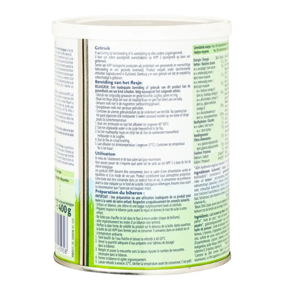 HiPP Dutch Goat Milk Stage 2 preparation instructions label